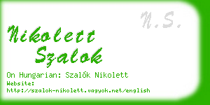 nikolett szalok business card
